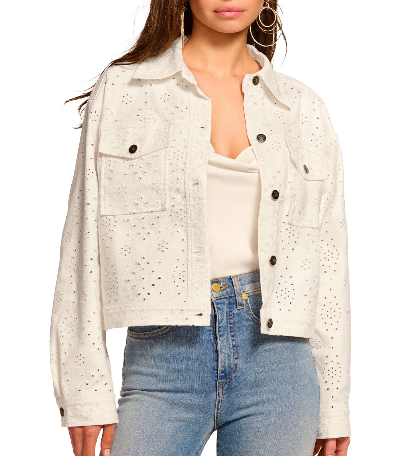 Martha Jacket White Eyelet