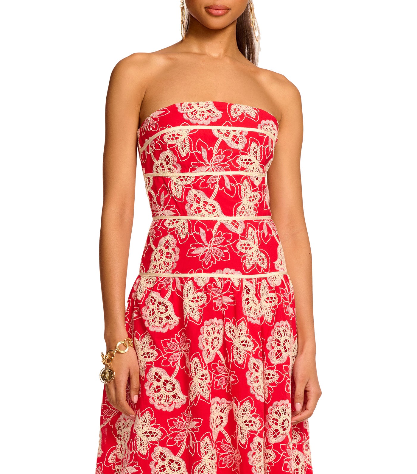 Blanca Dress Flame Flower
