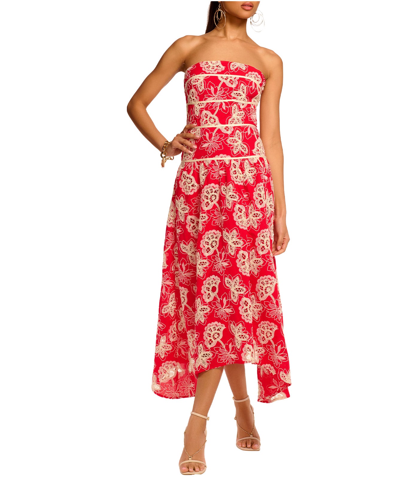 Blanca Dress Flame Flower
