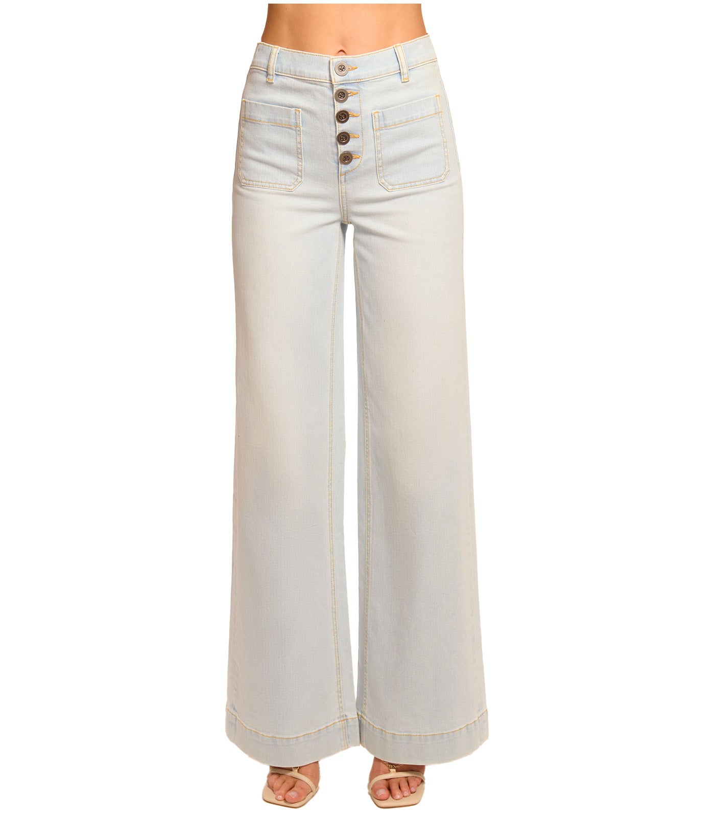 Cindy Wide Leg Bleach Wash