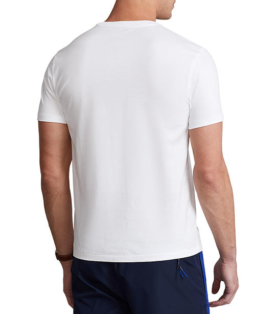 Men's Custom Slim Fit Jersey T-Shirt Polo White