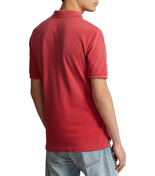 Men's Classic Fit Flag-Embroidered Polo Shirt Evening Post Red