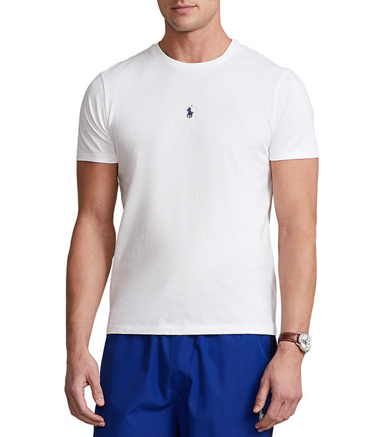 Men's Custom Slim Fit Jersey T-Shirt Polo White