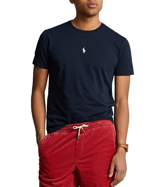 Men's Custom Slim Fit Jersey T-Shirt Polo Aviator Navy