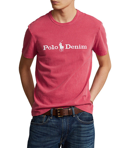 Men's Custom Slim Fit Logo Jersey Tee Evening Post Red