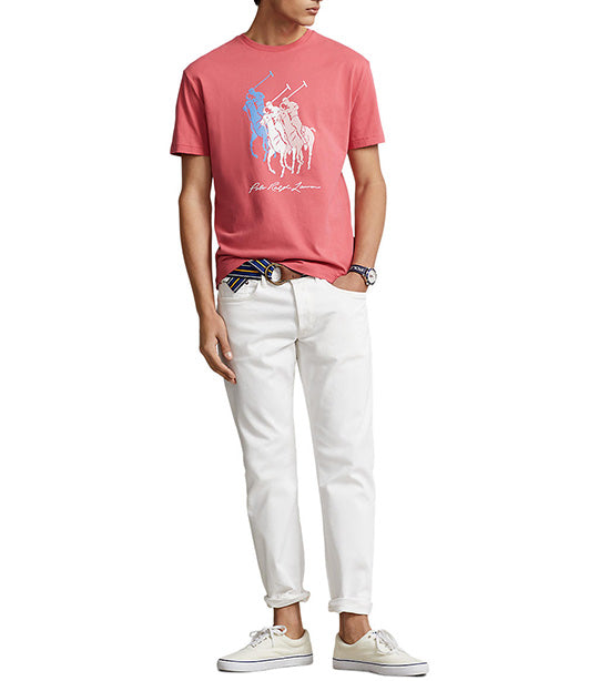 Men's Classic Fit Big Pony Jersey T-Shirt Red Sky