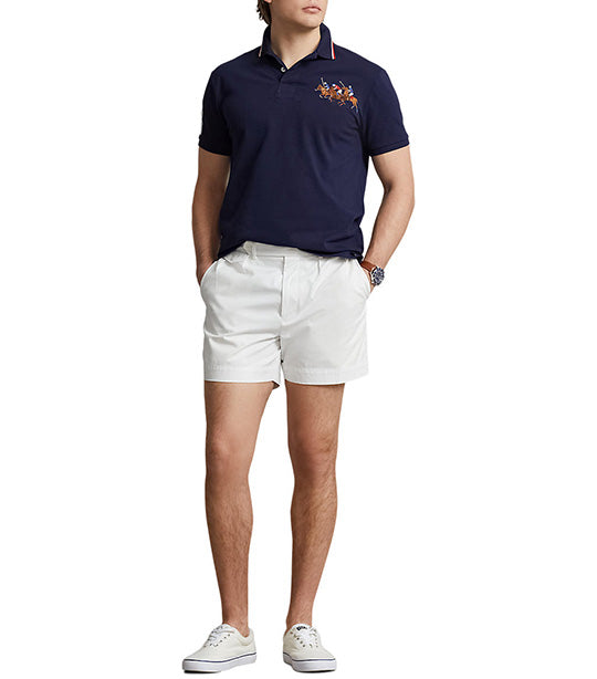 Men's Custom Slim Fit Triple-Pony Polo Shirt Cruise Navy