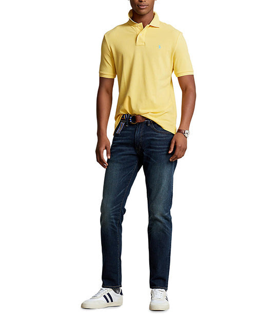 Men's Custom Slim Fit Mesh Polo Shirt Empire Yellow