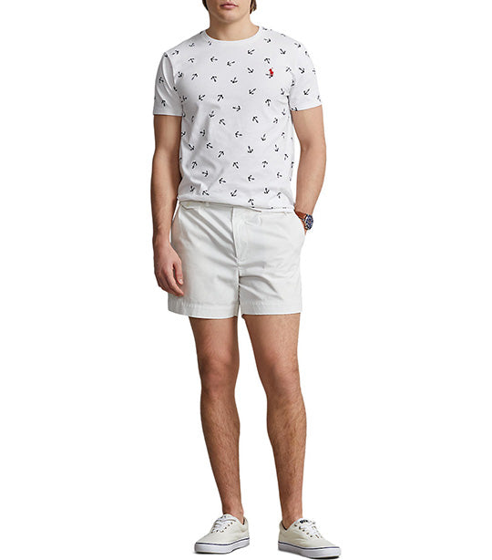 Men's Custom Slim Fit Sailboats Crewneck T-Shirt Nautical Anchors White