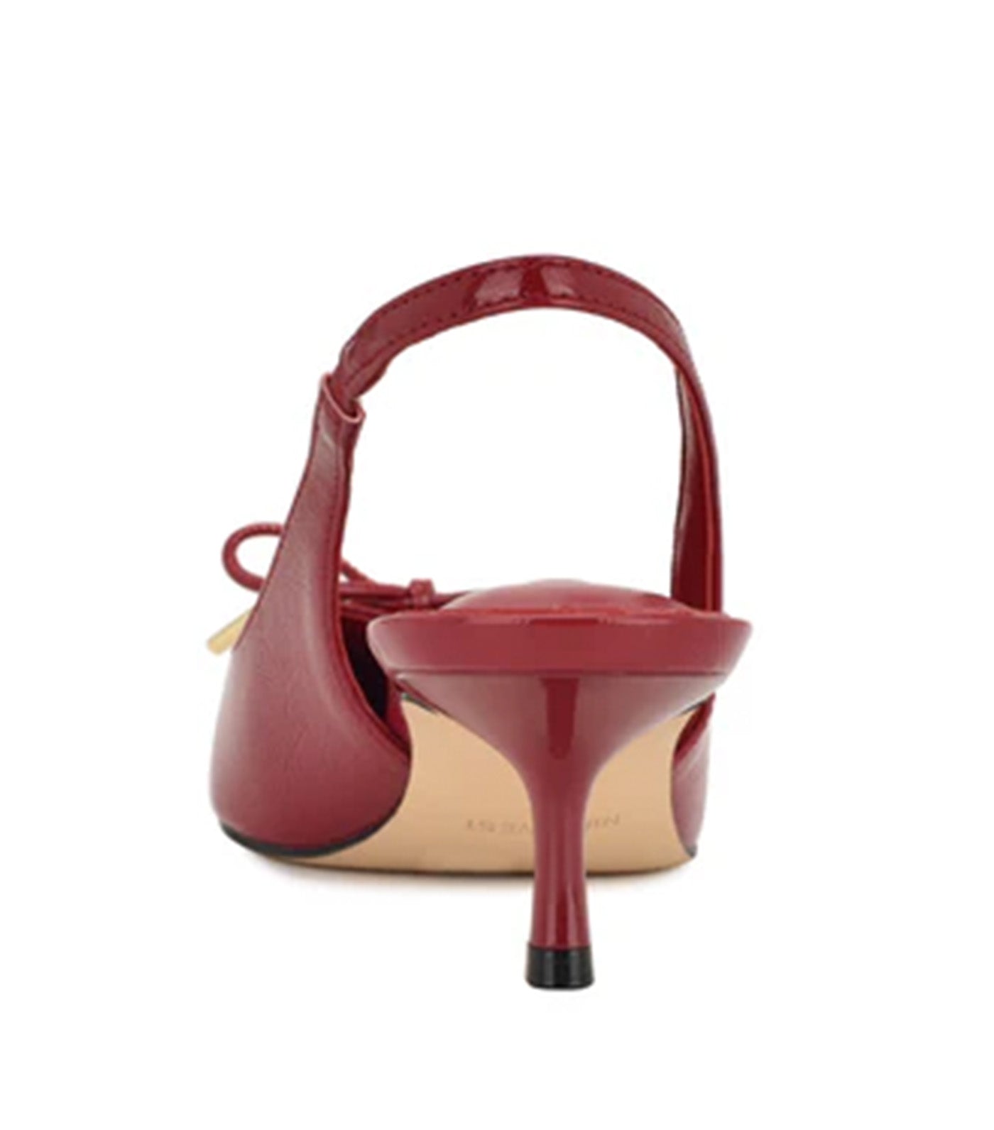 Anora Kitten Heel Slingback Pumps Dark Red
