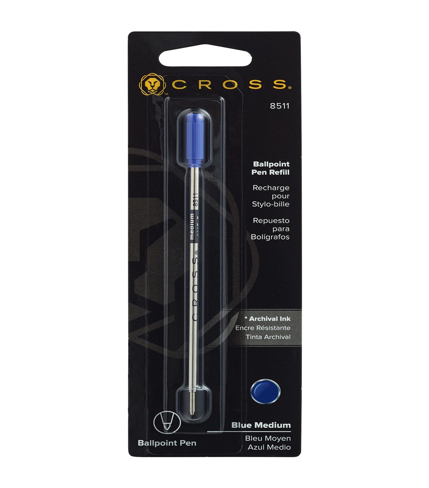 Blue Medium Ballpoint Pen Refill
