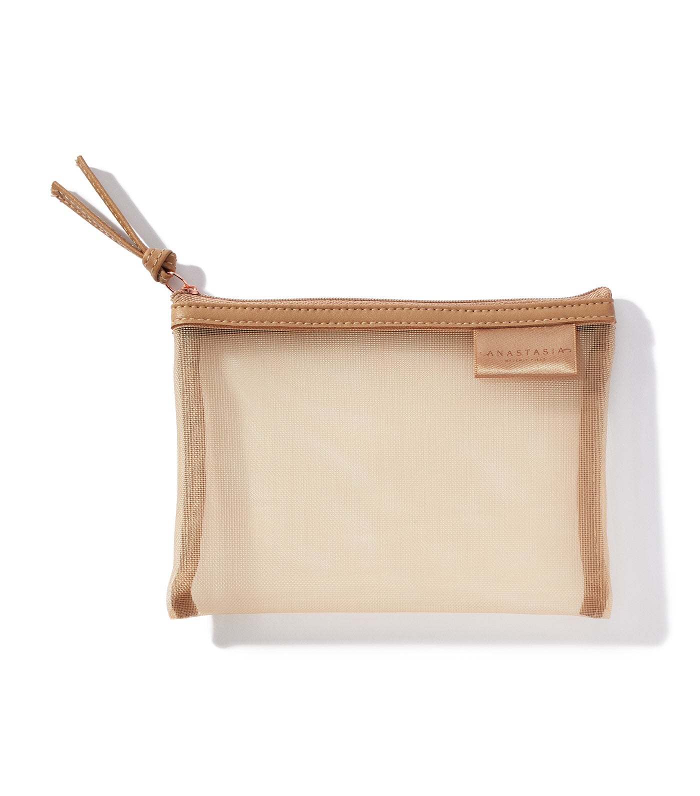 Free Mesh Zippered Pouch in Nude