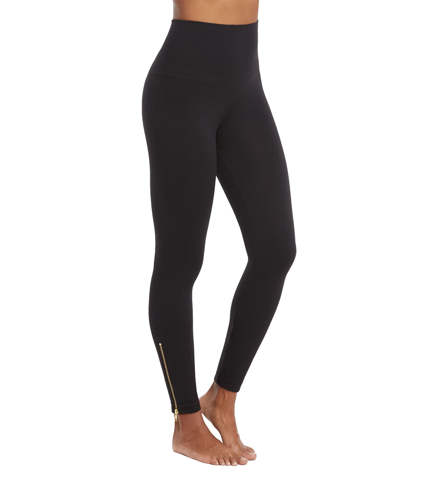 look at me now seamless side zip leggings very black