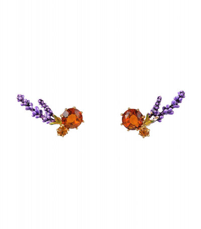 les néréides lavender stud earrings