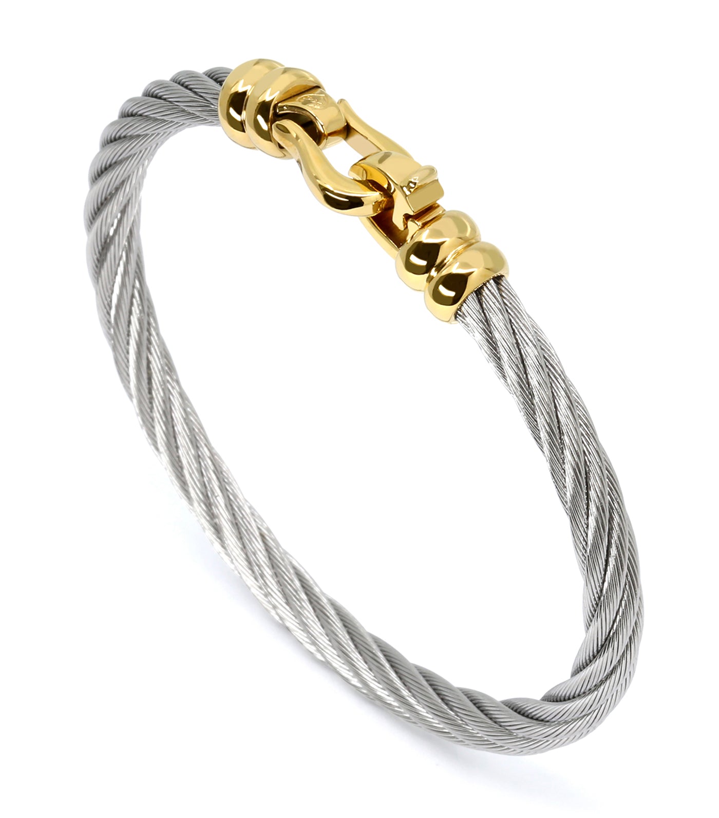 Charl Ibiza Bangle Gray and Yellow Gold