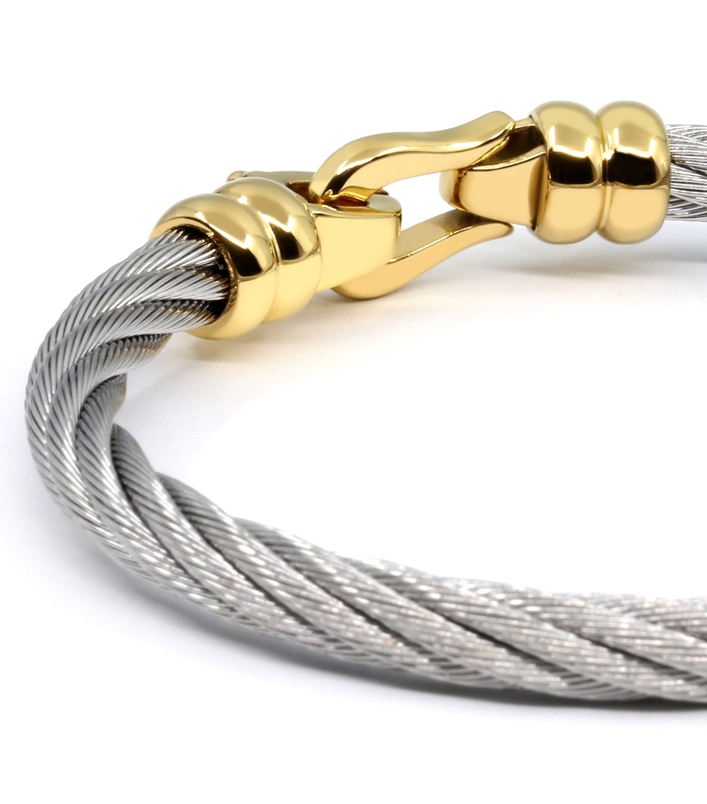 Charl Ibiza Bangle Gray and Yellow Gold