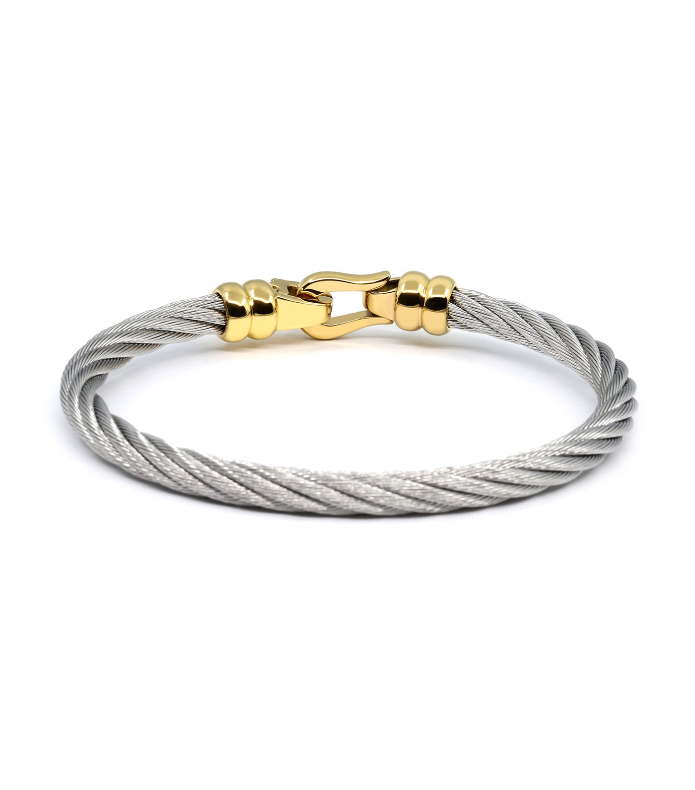 Charl Ibiza Bangle Gray and Yellow Gold