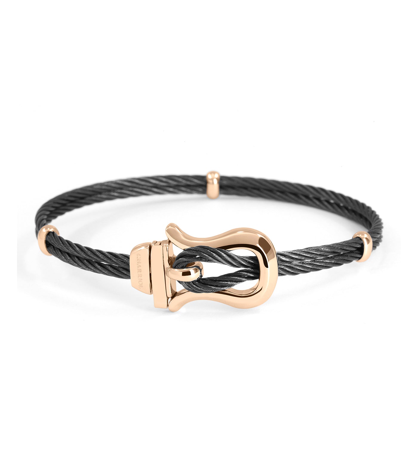 Charl Bonifacio Bangle Black and Rose Gold