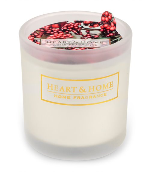 Heart & Home Cranberry Spice Glass Votive Soy Candle