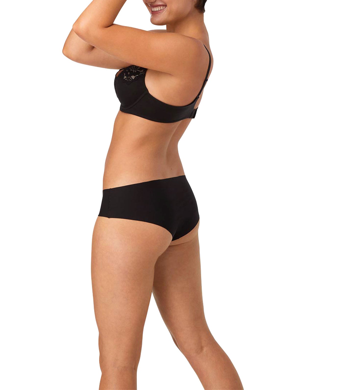Flawless No Show Cheeky Hipster Black