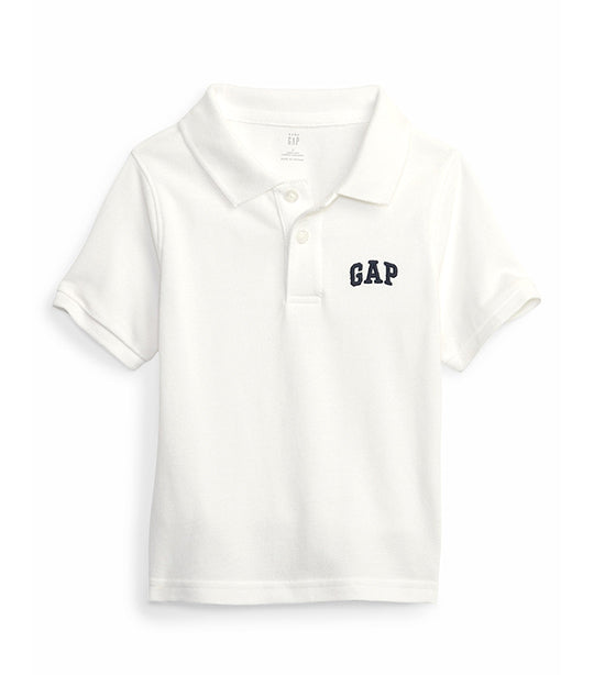 Toddler Cotton Pique Polo New Off White