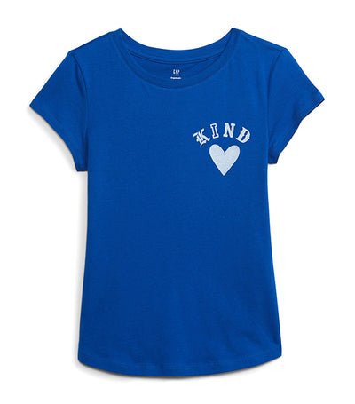 Kids 100% Organic Cotton Graphic T-Shirt Bristol Blue 137