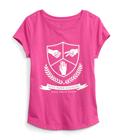 Kids 100% Organic Cotton Graphic T-Shirt Super Pink Neon