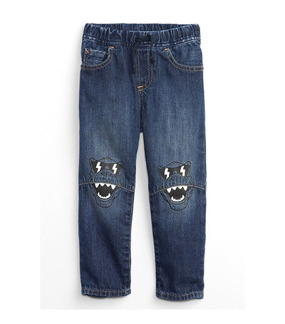 Toddler Pull-On Slim Dino Jeans with Washwell Medium Wash