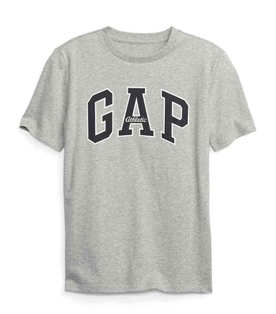 Kids 100% Organic Cotton Gap Logo T-Shirt - Light Heather Gray B08
