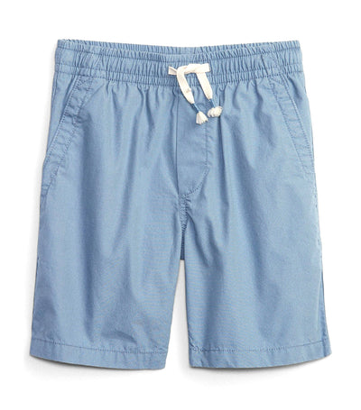 Kids Pull-On Poplin Shorts with Washwell - Classic Jasper Blue