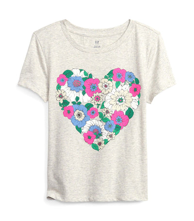 Short Sleeve Valentine Graphic Shirt - Gray Heather