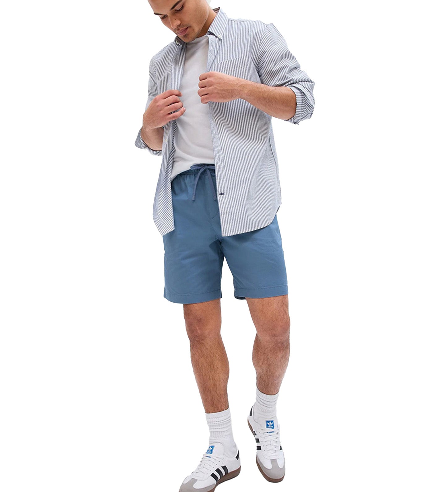 8" Easy Shorts with Washwell Bainbridge Blue