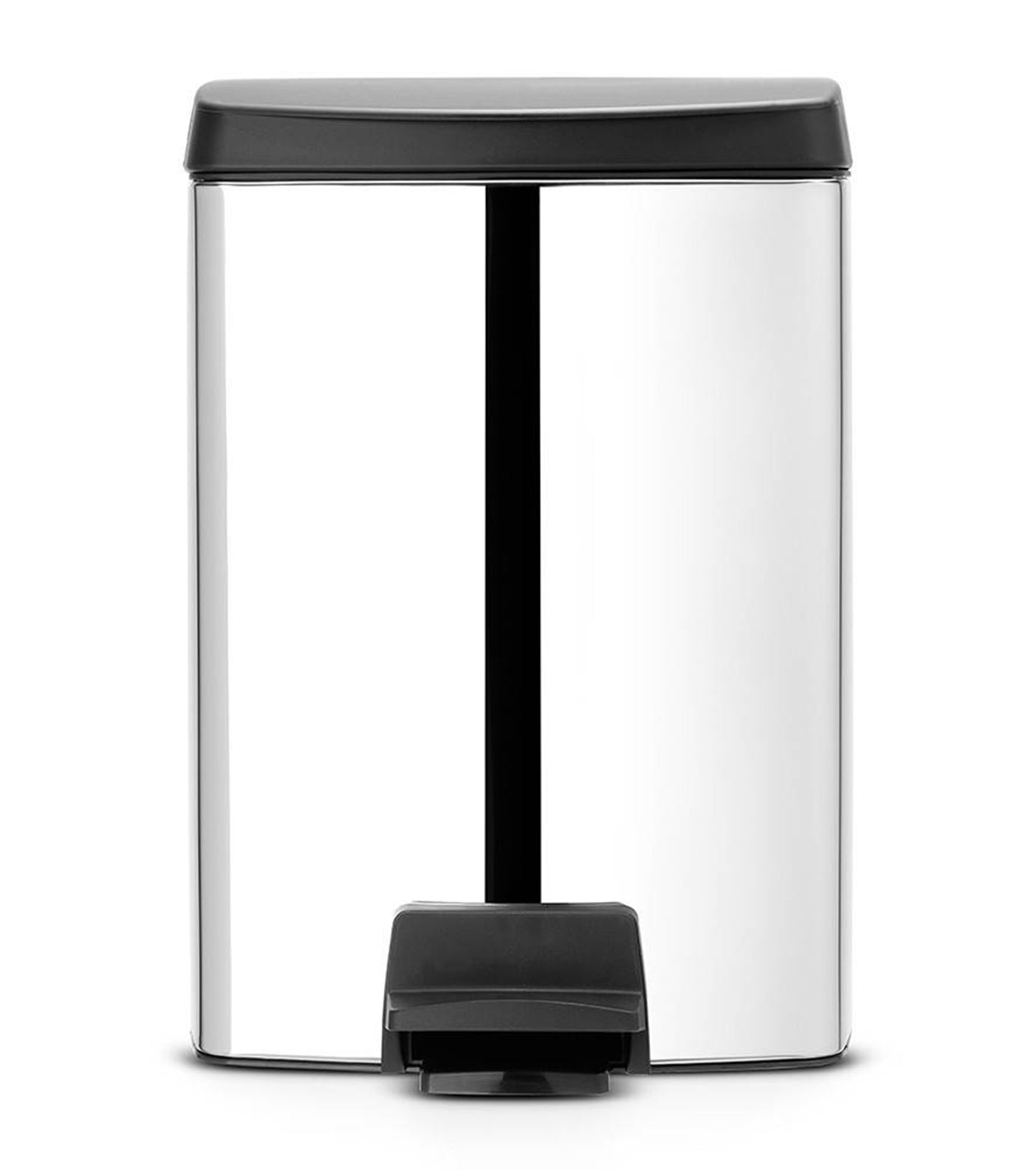 Rectangular Pedal Bin 10L - Brilliant Steel