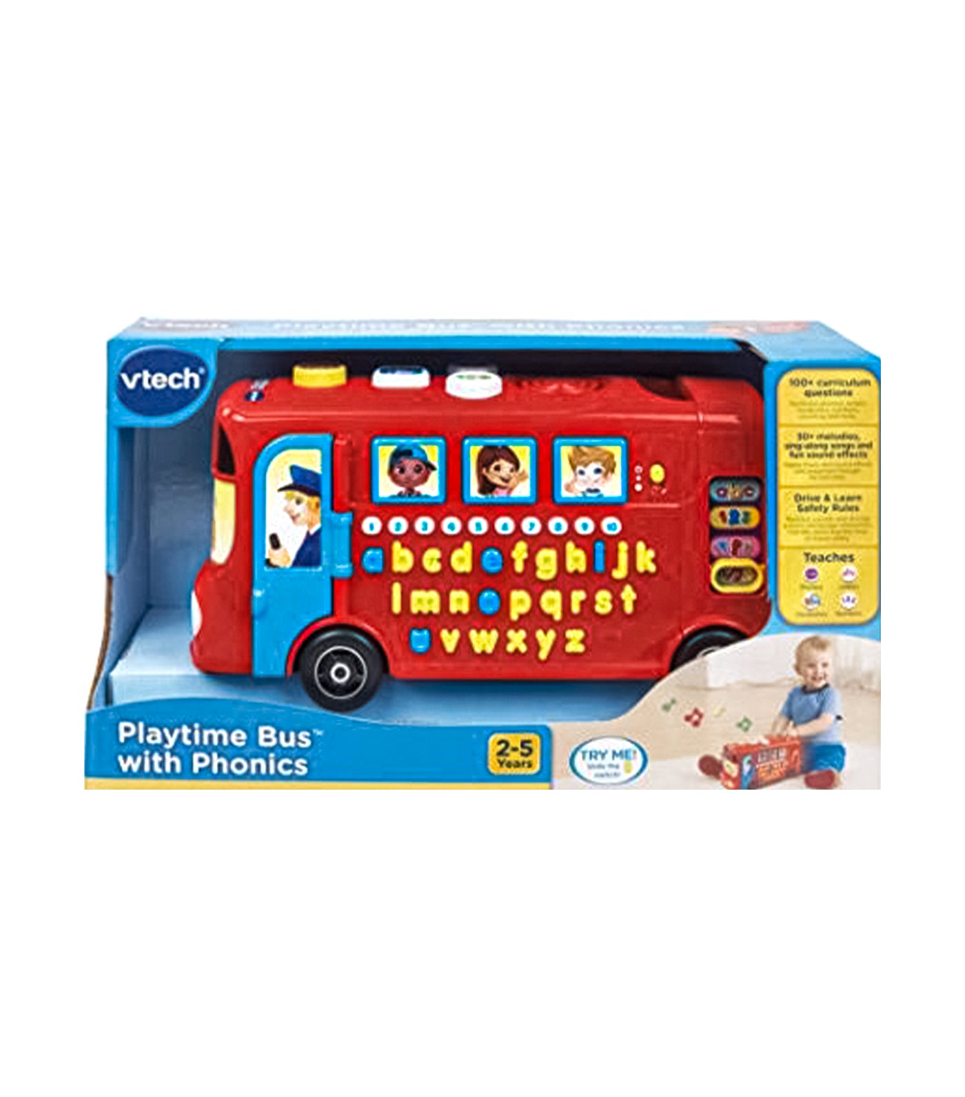 vtech red playtime bus with phonics