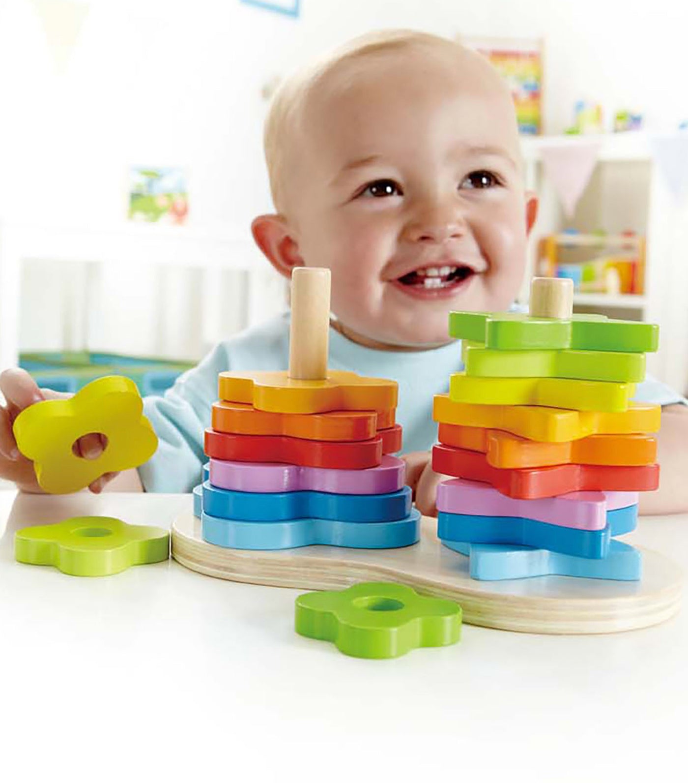 hape double rainbow stacker