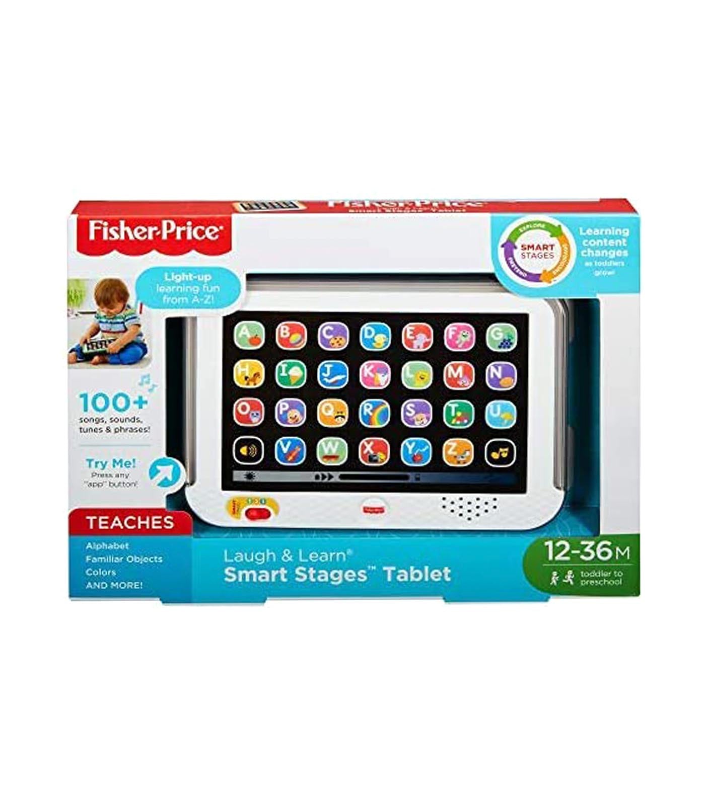 fisher-price gray laugh & learn smart stage tablet