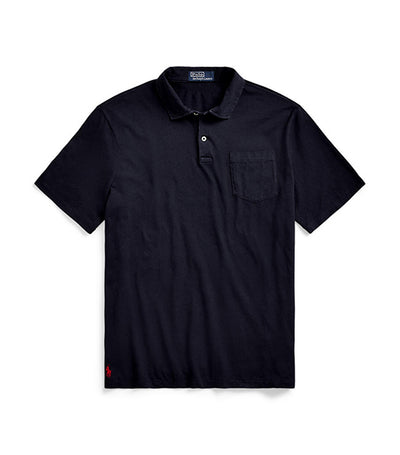Men's Custom Slim Fit Jersey Polo Shirt Navy