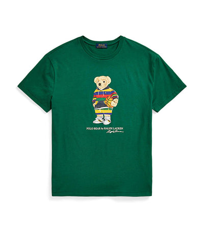 Men's Custom Slim Fit Polo Bear Jersey T-Shirt Dark Green