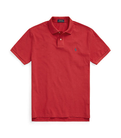 Men's Slim Fit Mesh Polo Shirt Red