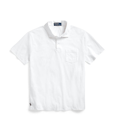 Men's Custom Slim Fit Jersey Polo Shirt White
