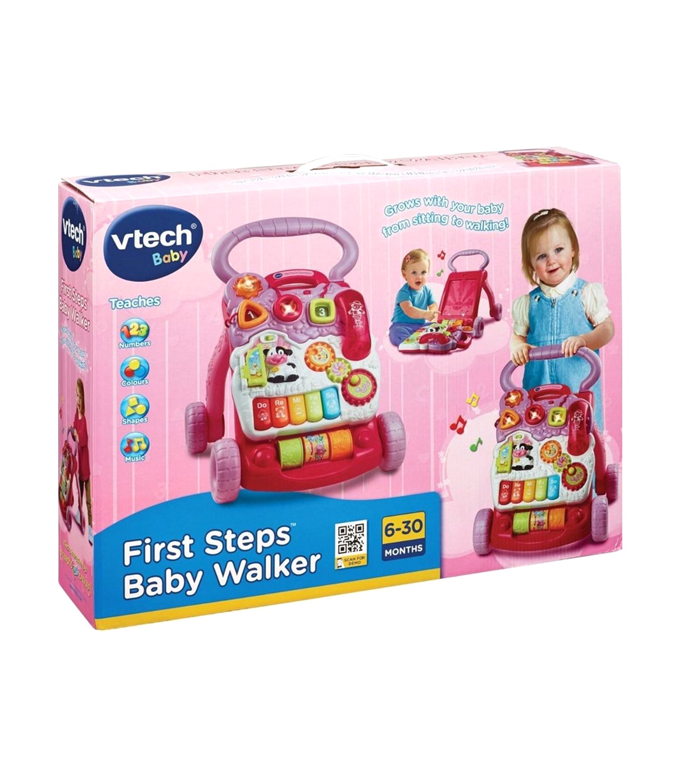 vtech pink first steps baby walker