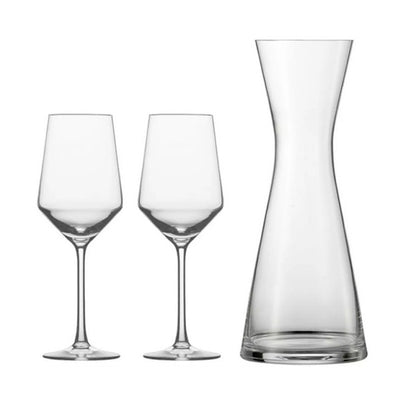 Fresh & Blanc Carafe w/ Wine Glasses Set of 3