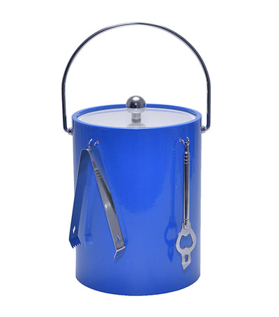 Libbey Ice Bucket with Tools - Blue