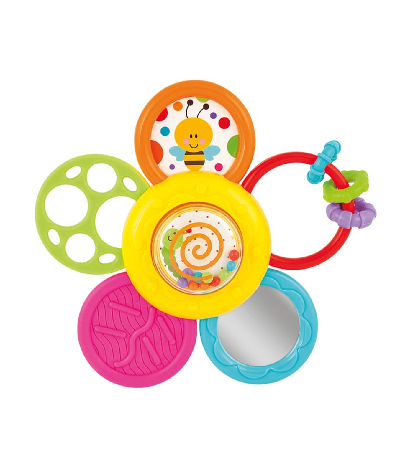 winfun daisy spin rattle 'n teether