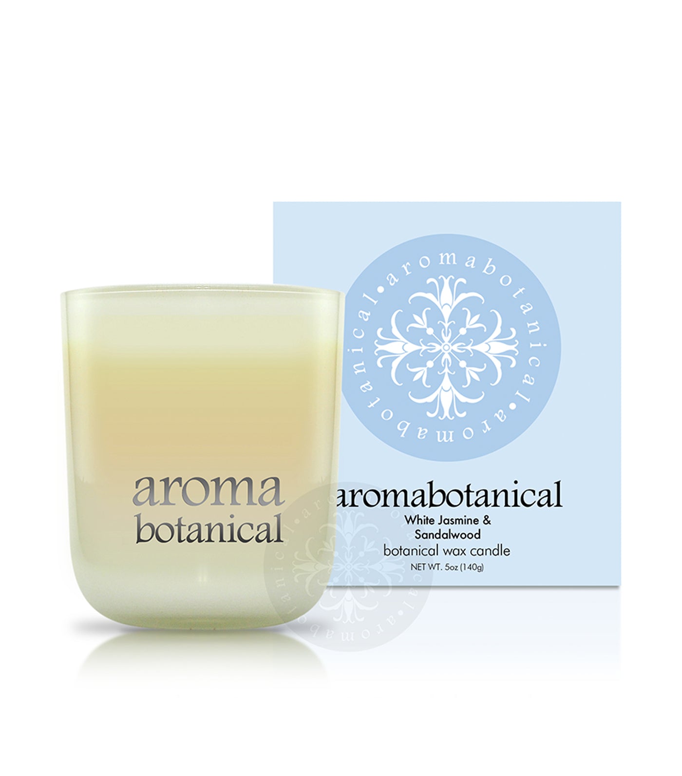aromabotanical white jasmine & sandalwood 140g candle