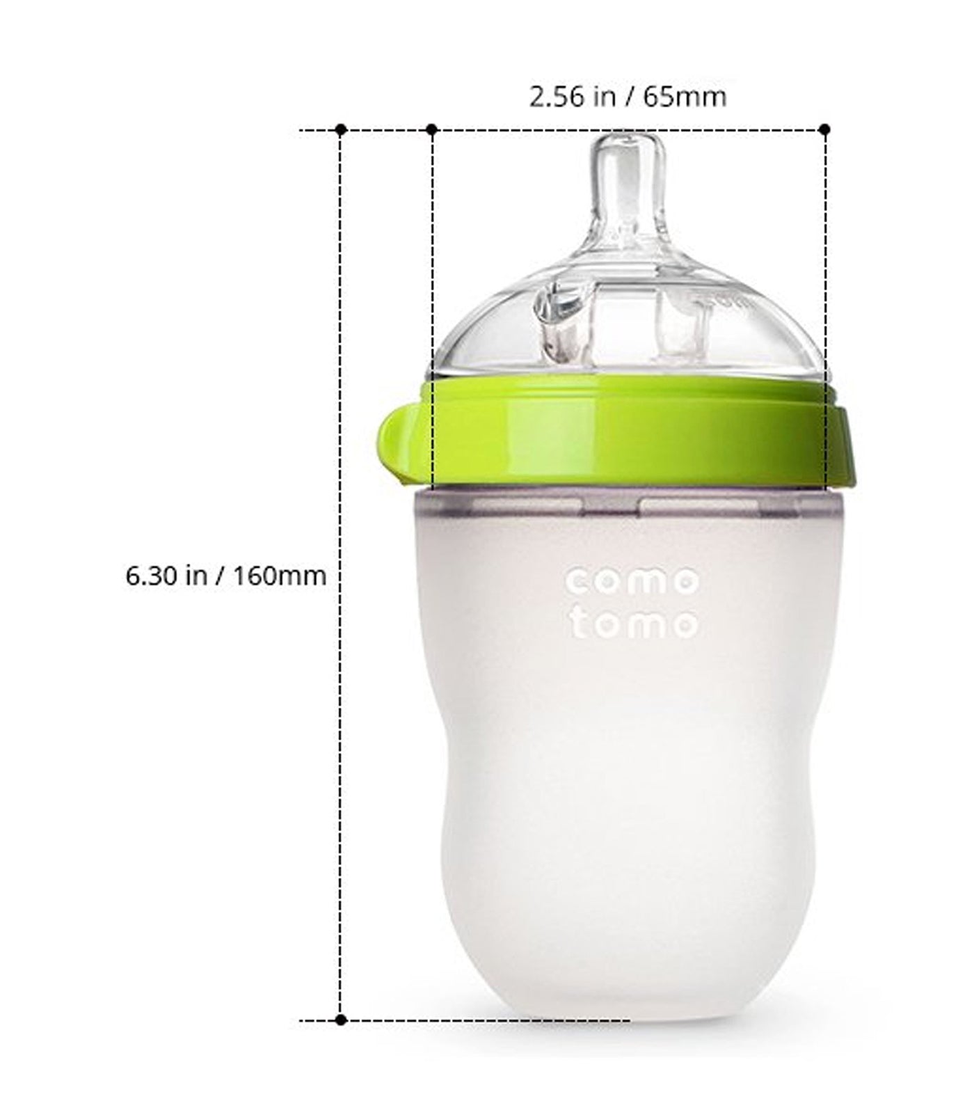 Silicone Baby Bottle Twin Pack 250ml - Green