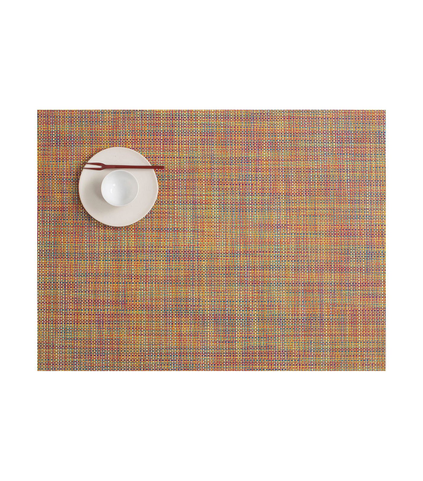 Mini Basketweave Rectangle Placemat - Confetti