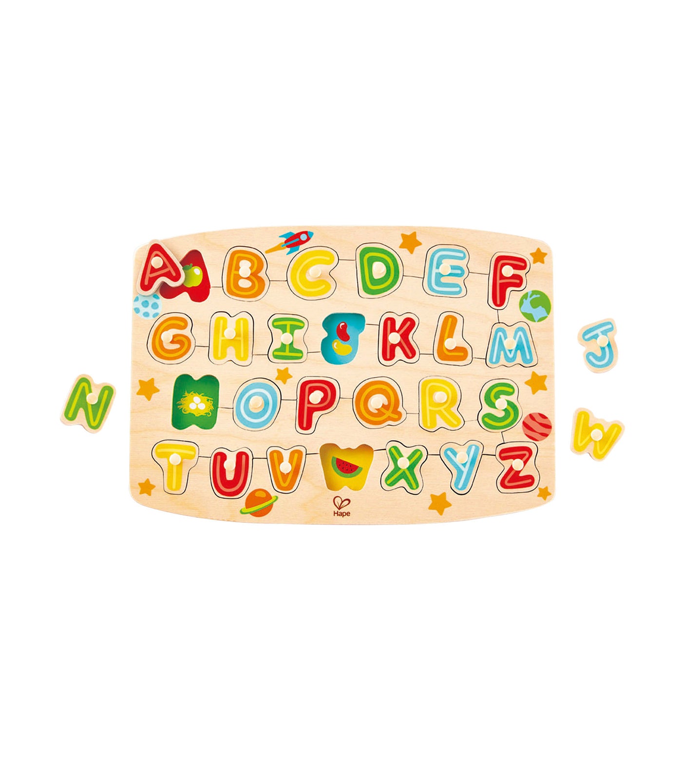 hape alphabet peg puzzle