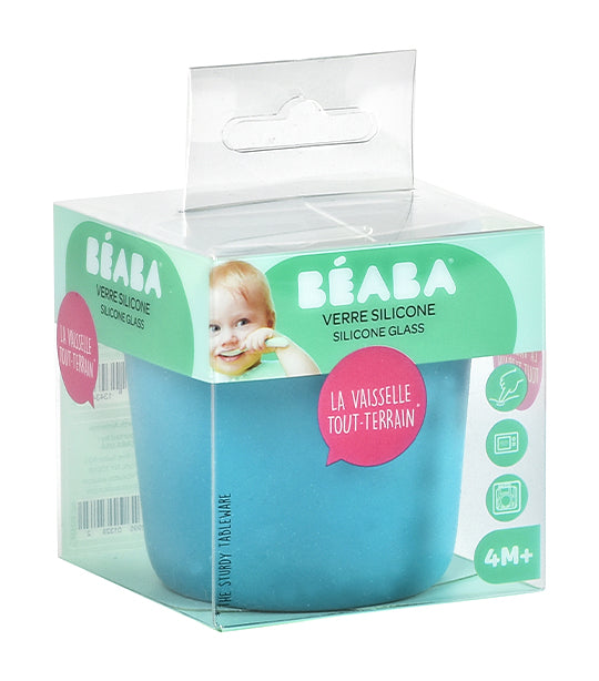beaba silicone anti-slip cup - blue