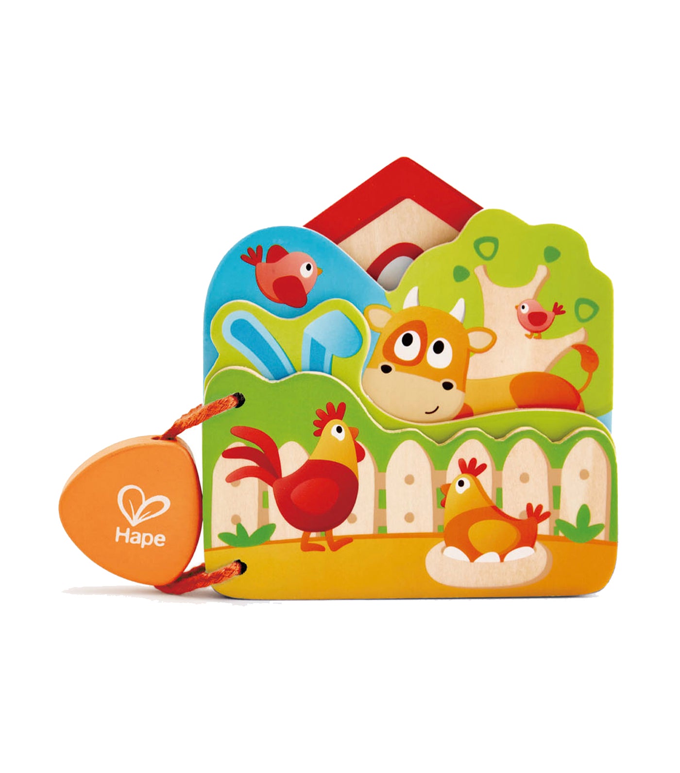 hape baby's farm animal book